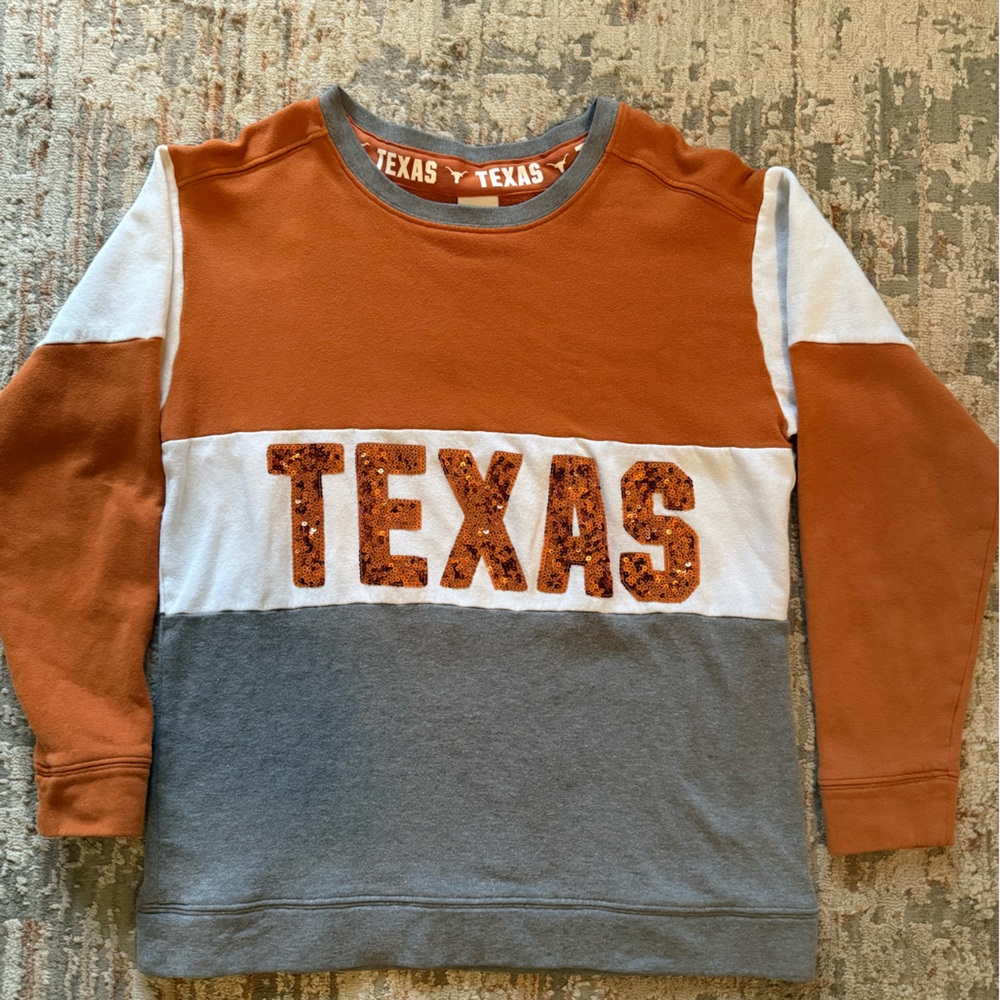 Victoria Secret Pink Texas Longhorns Long Sleeve Shirt Women’s Size Small